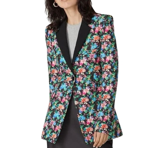 PACO RABANNE Floral Ditsy Print Blazer Shoulder Pads - French Sz 36 - US Sz 4 - Picture 1 of 7